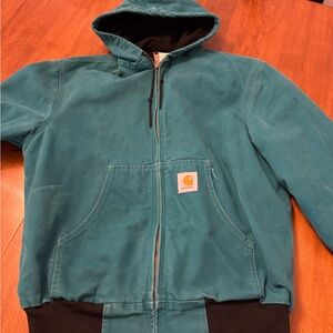 Carhartt Teal Hooded Jacket